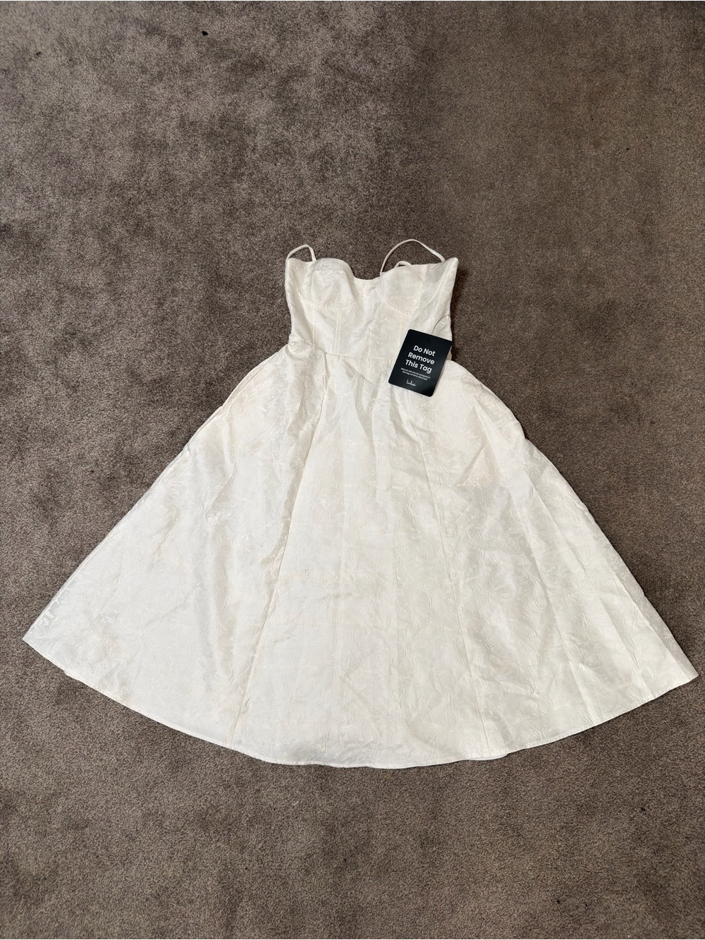 Ivory Formal Dress with Spaghetti Straps